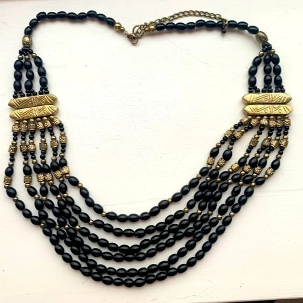 Black and Gold Necklace